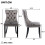 (Grey) Lux Velvet Upholstered Dining Chairs Set of 2 13