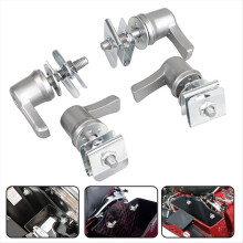 Silbernes Satteltaschenschloss-Befestigungsschrauben-Set für Harley Touring Road King