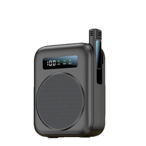 Voice Amplifier with Magnetic Wireless Lavalier Lapel Microphone, for Classroom/Yoga/Conference Black