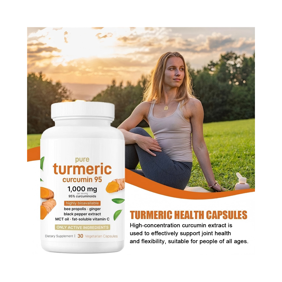 Black Turmeric Curcumin 1,000Mg | 95% Curcuminoids With Pepper & Mct Oil For Ultimate Absorption, No Filler, No Gmo