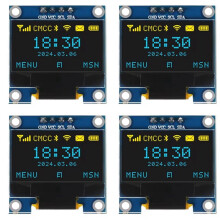 4pcs 0.96 Inch OLED Display Screen Module I2C IIC 128x64 SSD-1306 LCD Screen 3.3V-5V Yellow for ESP32 ESP8266