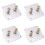4X 2-Bit Audio Speaker Terminal Square Copper Binding Post Loudspeaker Box Wiring Terminal Board 80x80mm Accessories 1