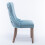 (Light Blue) Lux Velvet Tufted Kitchen Dining Chairs Set of 4 9