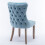 (Light Blue) Lux Velvet Tufted Kitchen Dining Chairs Set of 4 10