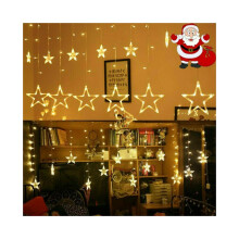 (Mehrfarbig) LED-Lichterkette mit Sternen für Fenster, Weihnachtsfeier, Hochzeit, Stecker