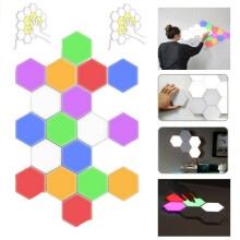 Modulare LED-Touch-Wandleuchte, sechseckig, magnetisch, quantenempfindliches Nachtlicht