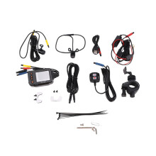 Motorrad-Dashcam, 2-Zoll-IPS-Bildschirm, 1080p + 720p Dual-AHD-Auflösung, G-Sensor, Parkmodus, Fahrr