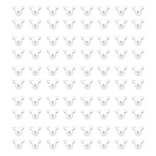 80 Pcs White Plastic 25mm Diameter Furniture Replacement Caster Wheel