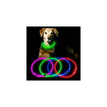 HiGuard LED-Hundehalsband, USB-aufladbar, leuchtendes Haustierhalsband, beleuchtete Sicherheitshalsk