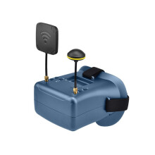 LS-008D FPV-Brille 5,8 GHz 40 Kanäle 4,3 Zoll 480 x 272 Pixel, integrierter DVR, Dual-Antennen, 2000