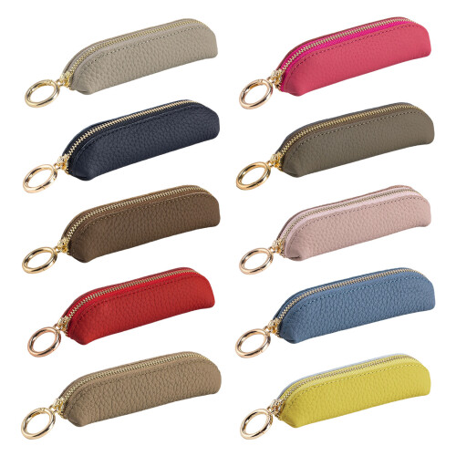 Soft Genuine Leather Tiny Wallet For Coin Keys And-Red 1