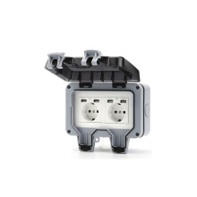 IP66-Außenverlängerungskabel, 16 A regensichere Ladebuchse, wasserdichte Außensteckdose mit USB-EU-S