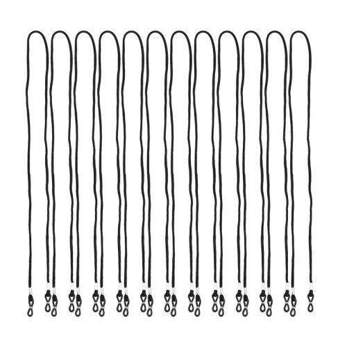 12pcs Nylon Eyeglass/Spectacle/Sunglass/Eyewear Cord Holder Neck String---Black