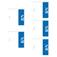5 Stück horizontaler RN Badge Buddy aus Acryl für-Blau