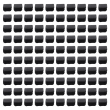 100pcs Plastic Square Tube Inserts End Blanking Caps 20mm x 20mm Black