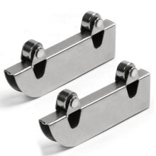 20 PeçAs de AçO InoxidáVel Duplo Volante de Montanha Slot para Porta CorrediçA Trilho de Vidro Roldana AcessóRios de Hardware