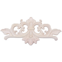 22*10 cm Wood Carved Corner Onlay Applique Decor Furniture  Unpainted