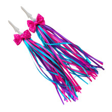 Bunte Fahrräder, Griffe, Quasten, Luftschlangen,-Rose Lavendel