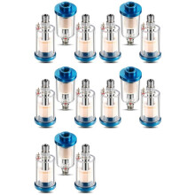 15 Pezzi Filtro Separatore Olio Acqua Filtro Aerografo Separatore di Umidità per Raccordo Compressore Linea Aria, 1/4 Pollici Ingresso e Uscita NPT