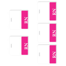 5Pcs RN Identification Card Badge Buddy For Registered-Pink