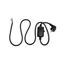FI-Fehlerstromschutzschalter-Steckdose mit Kabel, persönlicher Schutzadapter, EU-Stecker, schwarz