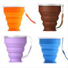 Faltbarer Becher, teleskopierbar, tragbar, für unterwegs, Kaffee, Handgurgeln