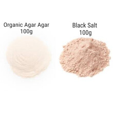 Spice Combo of Organic Agar Agar Powder and Black Salt 100g Each