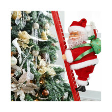 Elektrische Kletterleiter, musikalische Weihnachtsmannpuppe, Weihnachtsdekoration, Spielzeug für Wei