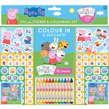 Peppa Pig Sticker & Colouring Set Including over 500 Stickers