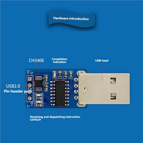 3X Modulo CH9329 da USB2.0 A Tastiera e Mouse USB HID Standard, Modulo da USB2.0 A Porta Seriale, da Porta Seriale A HID 2