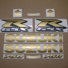 (750 Matte gold) For Suzuki Gsxr Decal Sticker 600 750 1000 Logo Set Gsx R Tank Emblem Kit