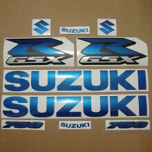 (750 Blue) For Suzuki Gsxr Decal Sticker 600 750 1000 Logo Set Gsx R Tank Emblem Kit