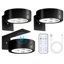 3-Pack Wireless Picture Lights, Battery Operated with Remote, Dimmable LED Art Lighting,Magnetic Led Painting Light
