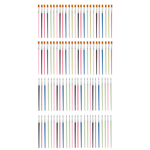 50Pieces Multipurpose Painting Brushes Set-16 pointed mixed col 1