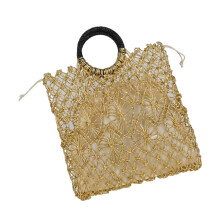 Sac à main tissé à la main, pochettes, sac fourre-tout, sacs-Or