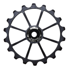 MEIJUN 18T MTB Bicycle Rear Derailleur Jockey Wheel Ceramic Bearing Pulley Road Bike Guide Roller Idler 4mm 5mm 6mm(Black)