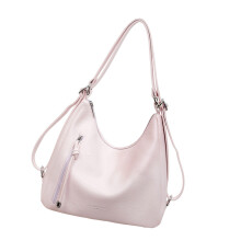 Umwandelbarer PU-Schultertasche-Laptop-Rucksack mit-Rosa
