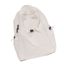 Sac Ă dos en nylon Ă carreaux polyvalent pour ordinateur-Blanc