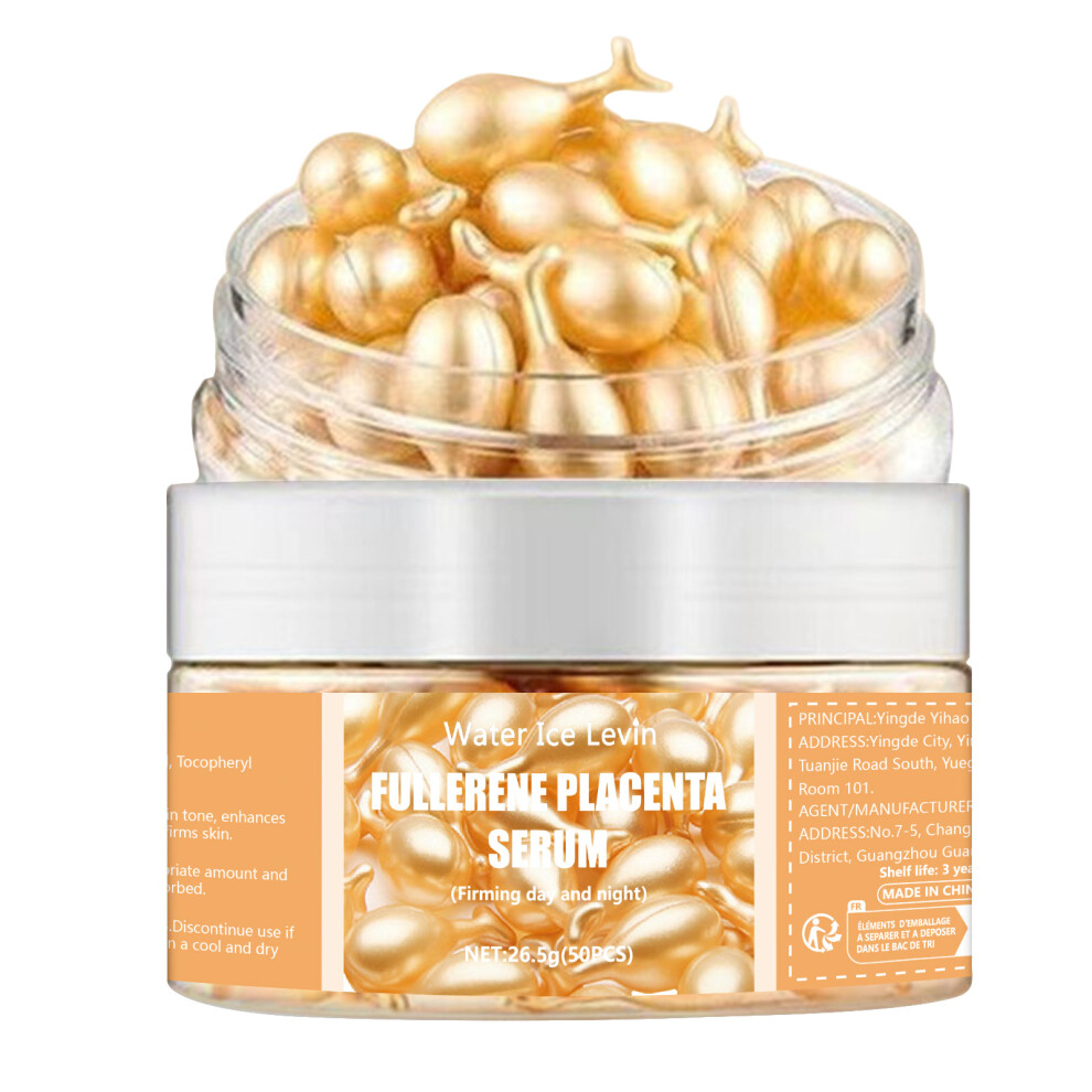(1Pc) 50 Fullerene Essence Capsules Collagen Capsules Facial Care Essence Anti-Wrinkle Anti-Acne Firming Whitening Hyaluronic