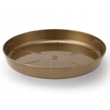 Guld metallic urtepotte underkop 16,9x2,4 cm Plast