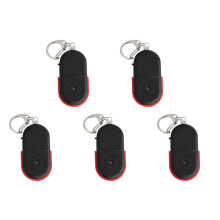 5X Anti-Lost Whistle Key Finder Trådlöst Larm Tag Key Locator Keychain Tracker Whistle Sound LED Light Tracker