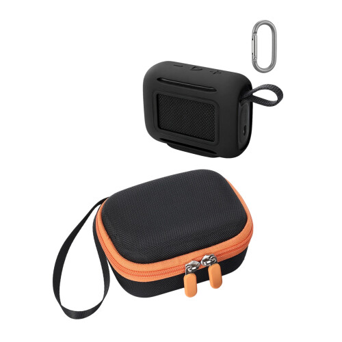 Speaker Guard Set Featuring Soft Case And Hard Shell Case-Black