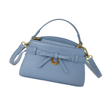 Elegant Bowknot Bag for Women PU Leather Crossbody-Blue