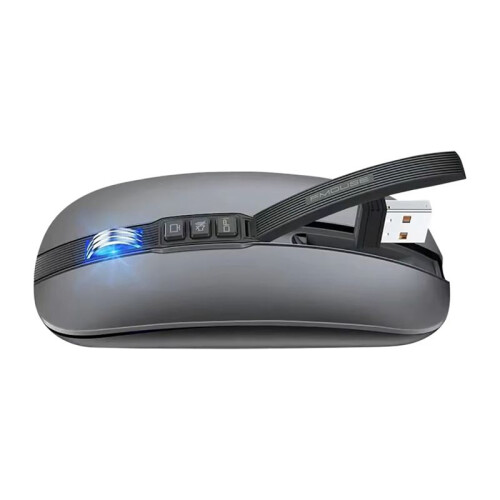 Wireless  Mouse 2.4G Wireless Office Mouse Tablet PC Notebook Dual Mode USB Charging Mouse for Laptop Gray 2