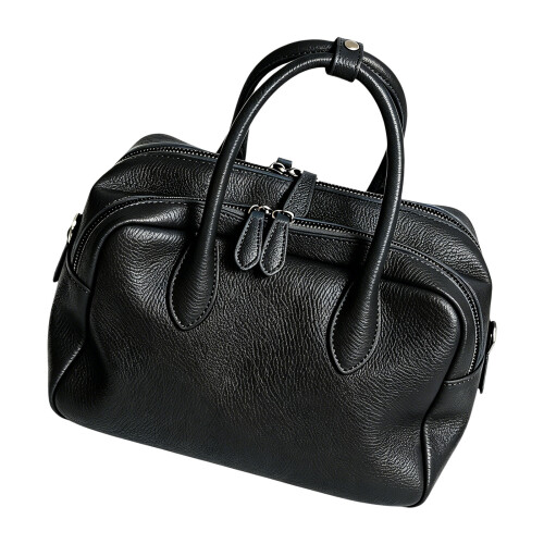 Shoulder Purses Bostons Barrels Bag Top Handle Handbags-Black