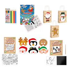 Christmas themed 12 Party Bags with Fillers