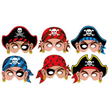 Pirate Kids Party Masks (Pack of 12)