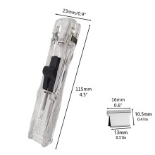 Transparent Push Stapler Set with 50 Clips