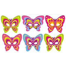12 Butterfly Kids Party Masks