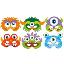 Monster Kids Party Masks (Pack of 12)